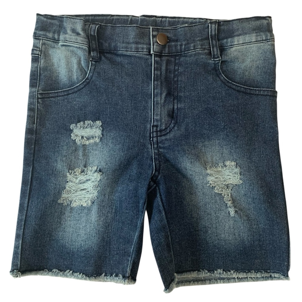 NWT Trilogy Design Co. Distressed Denim Shorts 6